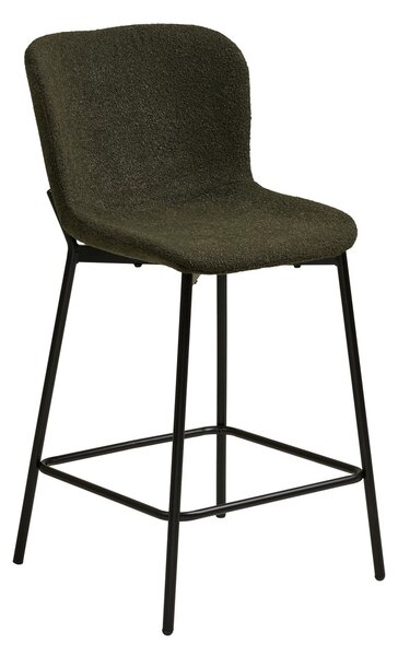 Scaun inalt pentru insula de bucatarie Maceda, Verde inchis, 55x47x95 cm