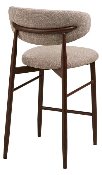 Scaun inalt pentru insula de bucatarie Levanto, Nisip, 55x52x95 cm