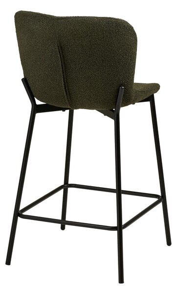 Scaun inalt pentru insula de bucatarie Maceda, Verde inchis, 55x47x95 cm