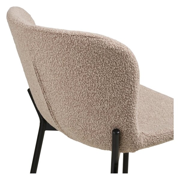 Scaun inalt pentru insula de bucatarie Maceda, Bej, 55x47x95 cm
