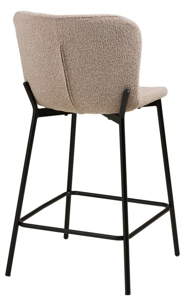 Scaun inalt pentru insula de bucatarie Maceda, Bej, 55x47x95 cm