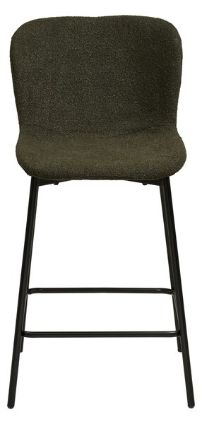 Scaun inalt pentru insula de bucatarie Maceda, Verde inchis, 55x47x95 cm