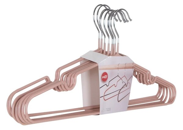Set 10 piese Umerase metalice Massa, Roz, 4x41x18 cm