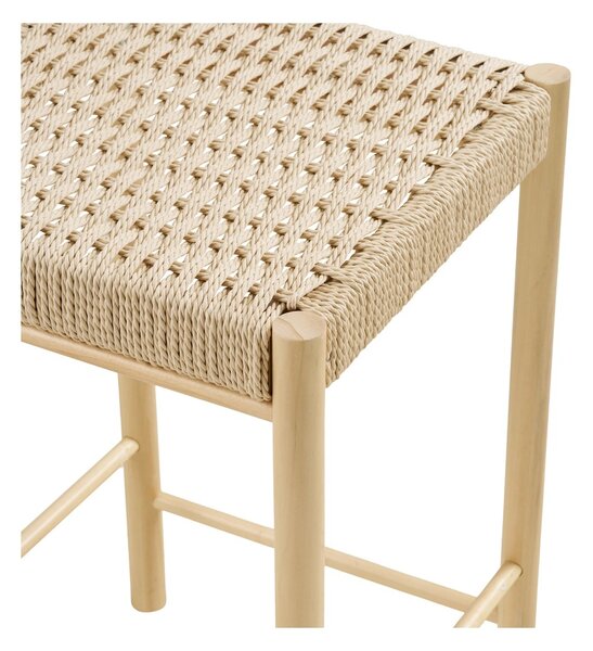 Scaun inalt pentru insula de bucatarie Abano, Natural, 42x42x66.5 cm