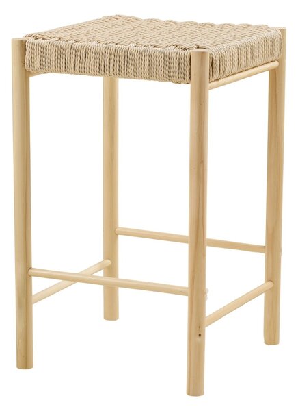 Scaun inalt pentru insula de bucatarie Abano, Natural, 42x42x66.5 cm