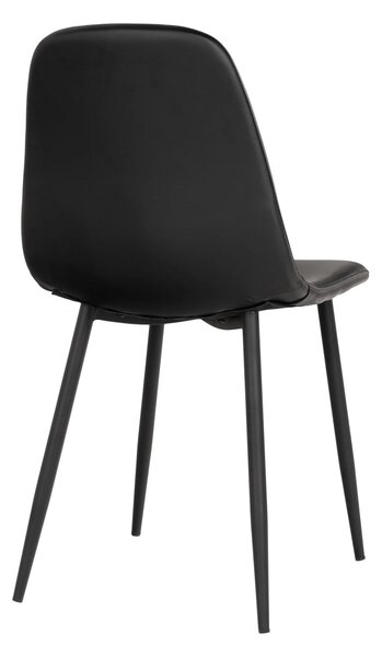 Scaun dining Stockholm, Negru, 54x44x88 cm