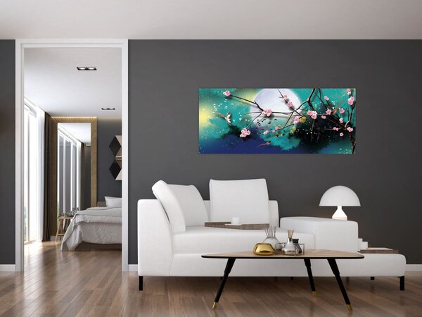 Tablou - Copac,grafic (120x50 cm)