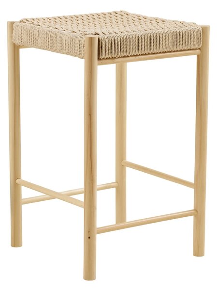 Scaun inalt pentru insula de bucatarie Abano, Natural, 42x42x66.5 cm
