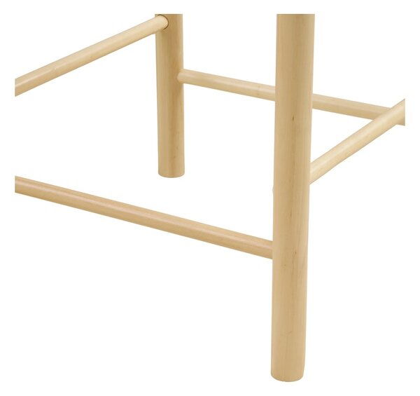 Scaun inalt pentru insula de bucatarie Abano, Natural, 42x42x66.5 cm