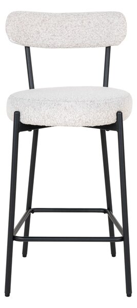 Scaun inalt pentru insula de bucatarie Badalona, Alb, 46x39x90 cm