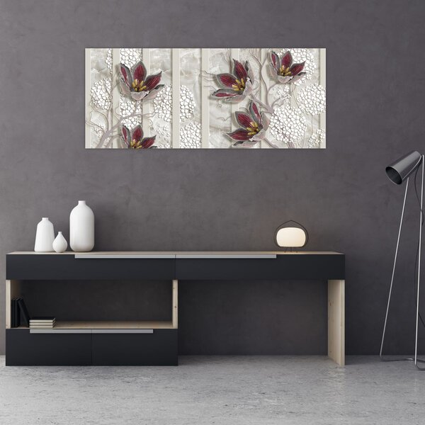 Tablou - Flori decorative (120x50 cm)