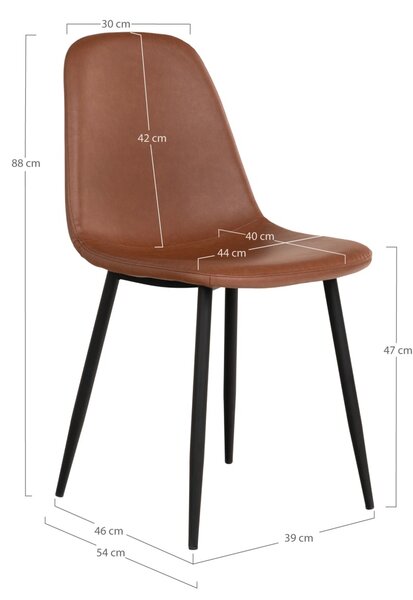 Scaun dining Stockholm, Maro, 54x44x88 cm, Vintage
