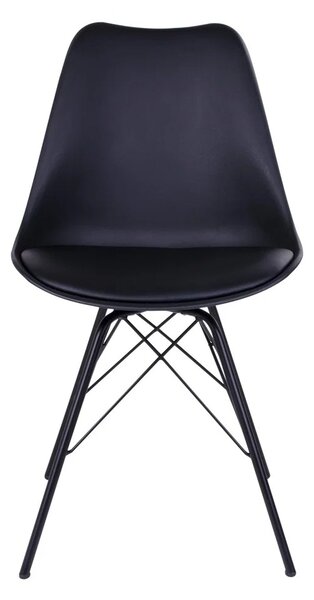 Scaun dining Oslo, Negru, 55x48x84 cm