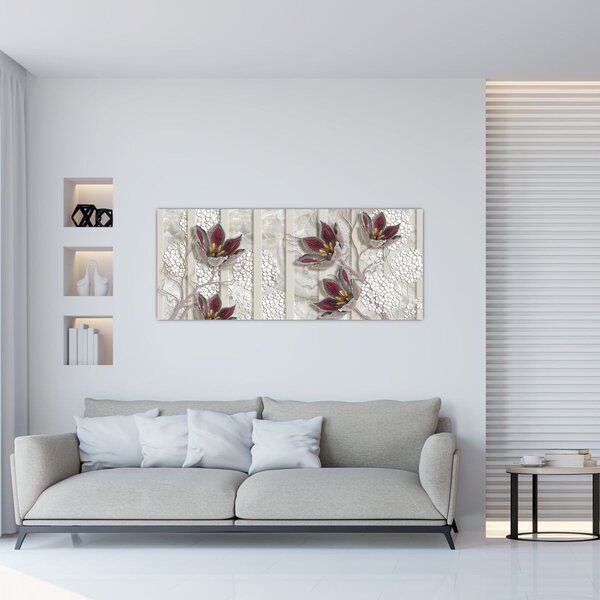 Tablou - Flori decorative (120x50 cm)