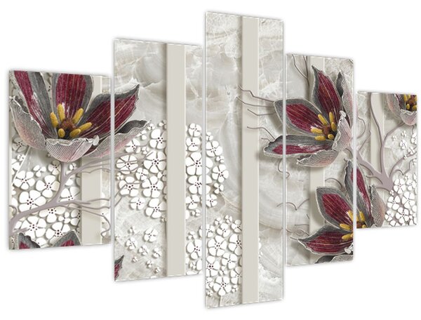 Tablou - Flori decorative (150x105 cm)