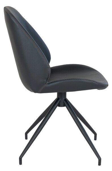 Scaun dining Monte Carlo, Negru, 60x50x88 cm