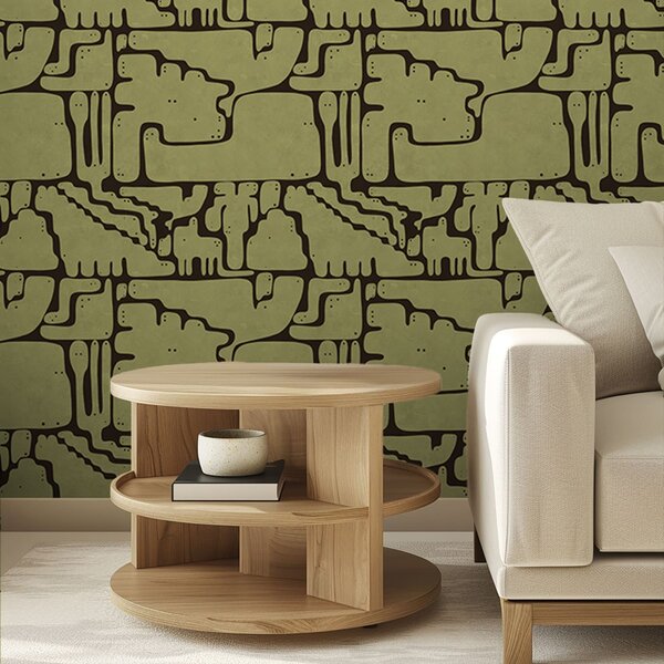Tapet Model abstract cu linii întunecate, Tapet abstract, a01122v1 : Uwalls.ro