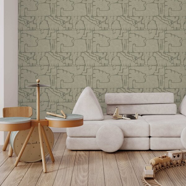 Tapet Model abstract ușor, cu forme delicate, Tapet abstract, a01122v2 : Uwalls.ro
