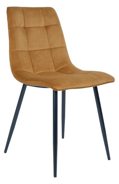 Scaun dining Middelfart, Galben mustar, 55x44x86 cm