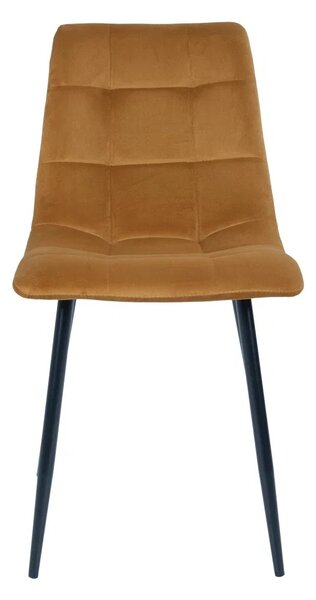Scaun dining Middelfart, Galben mustar, 55x44x86 cm
