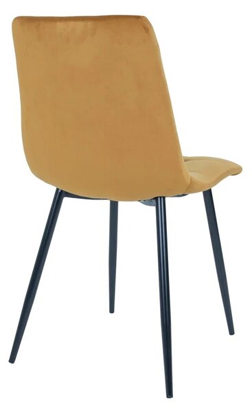 Scaun dining Middelfart, Galben mustar, 55x44x86 cm