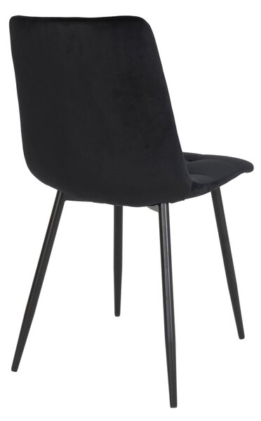 Scaun dining Middelfart, Negru, 55x44x86 cm