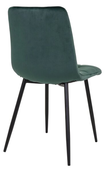 Scaun dining Middelfart, Verde inchis, 55x44x86 cm