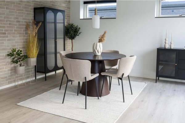 Scaun dining Maceda, Bej, 59x48x83 cm