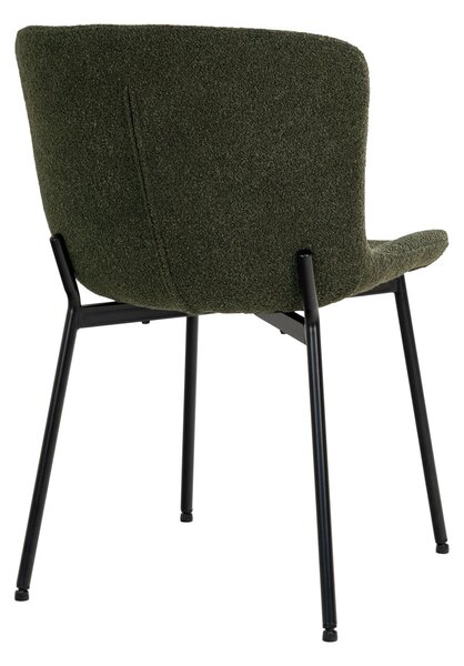 Scaun dining Maceda, Verde inchis, 59x48x83 cm
