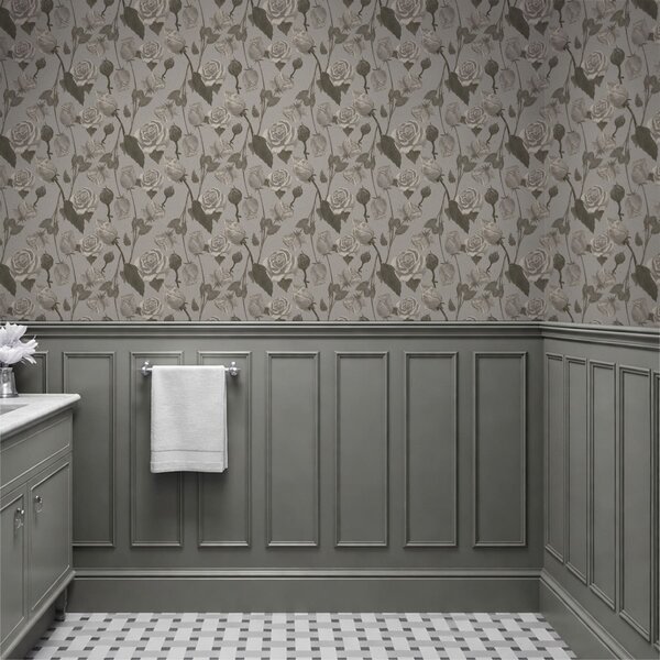 Tapet Model floral ușor cu trandafiri, Tapet flori, a01123v1 : Uwalls.ro
