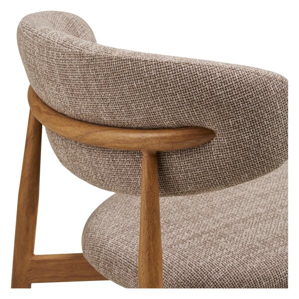 Scaun dining Levanto, Nisip, 55x52x77 cm, Stejar