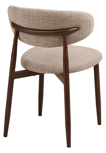 Scaun dining Levanto, Nisip, 55x52x77 cm, Nuc