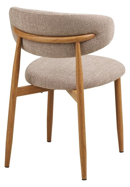 Scaun dining Levanto, Nisip, 55x52x77 cm, Stejar
