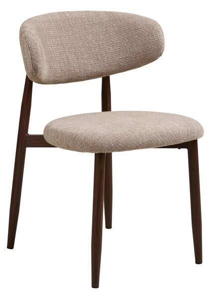 Scaun dining Levanto, Nisip, 55x52x77 cm, Nuc
