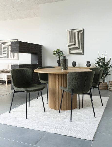Scaun dining Maceda, Verde inchis, 59x48x83 cm