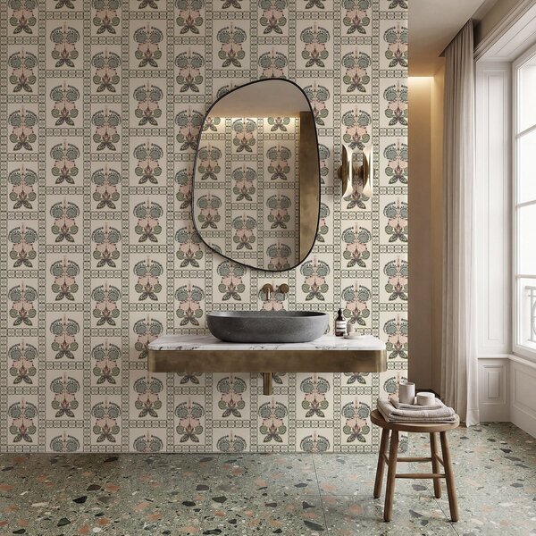 Tapet Model decorativ cu fluturi și flori, Tapet flori, a01125 : Uwalls.ro