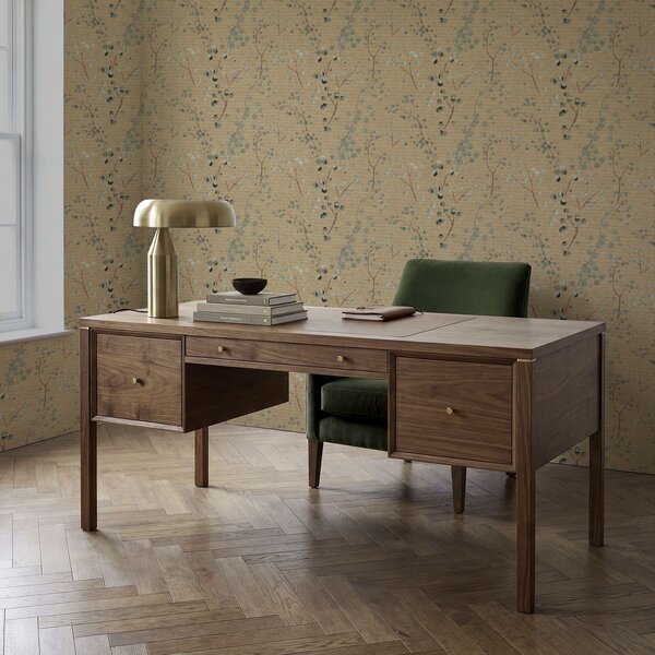 Tapet Model botanic abstract cu cercuri, Tapet flori, a01126 : Uwalls.ro