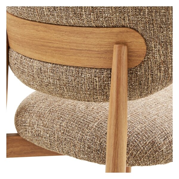 Scaun dining Isola, Bej, 58x52x77 cm