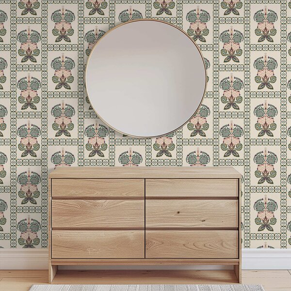 Tapet Model decorativ cu fluturi și flori, Tapet flori, a01125 : Uwalls.ro