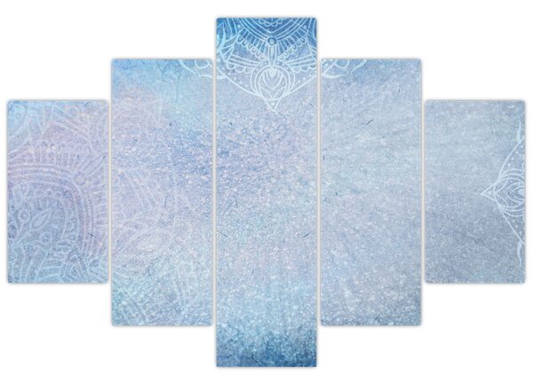 Tablou - Mandala in albastru (150x105 cm)