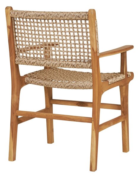 Scaun dining cu brate Derby, Natural, 56x57x90 cm