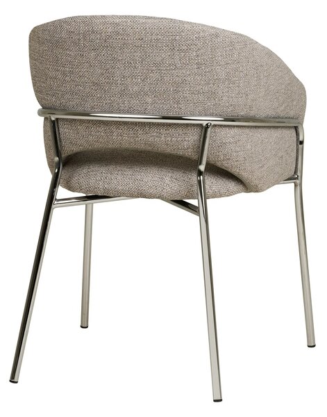 Scaun dining Costa, Gri deschis, 56x60x80 cm