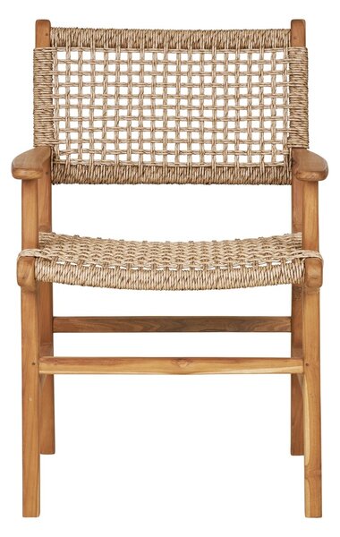 Scaun dining cu brate Derby, Natural, 56x57x90 cm