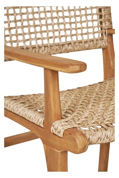 Scaun dining cu brate Derby, Natural, 56x57x90 cm