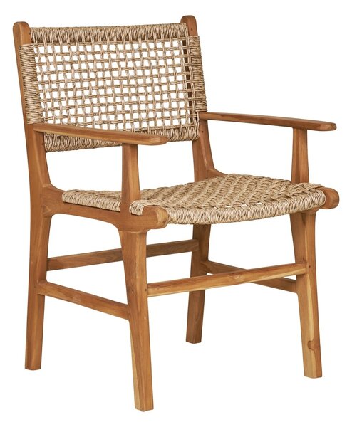 Scaun dining cu brate Derby, Natural, 56x57x90 cm