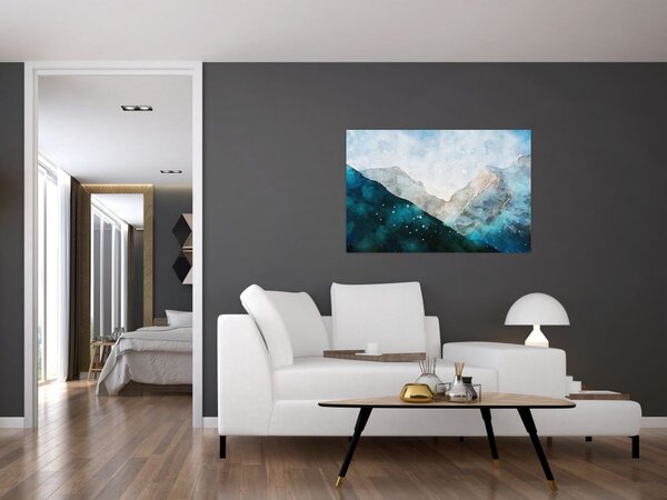 Tablou - Munte desenat (90x60 cm)