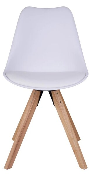 Scaun dining Bergen, Alb, 55x48x86 cm