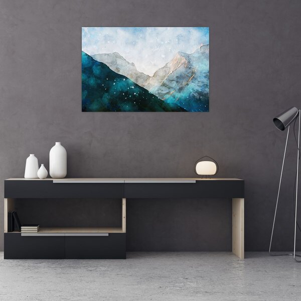 Tablou - Munte desenat (90x60 cm)