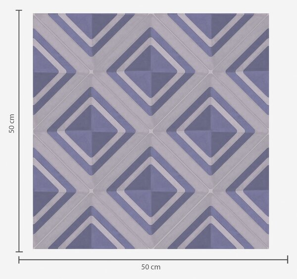 Tapet Model geometric cu romburi în nuanțe de albastru, Tapet abstract, a01128v1 : Uwalls.ro