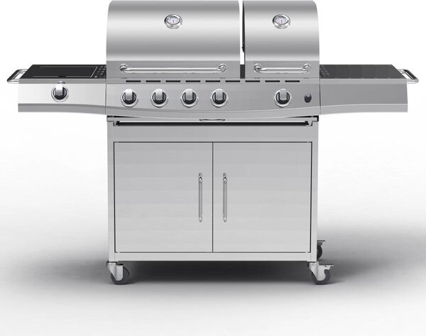 Grătar pe gaz din inox cu arzător lateral+INFRA Avenberg LINCOLN
